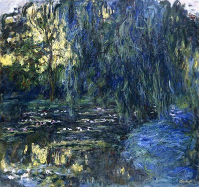 View of the Lilypond with Willow by Claude Monet