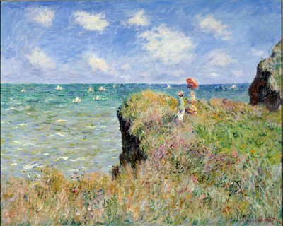 Walk on the Edge of the Cliff, Pourville by Claude Monet