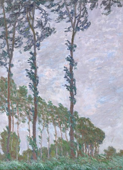 Wind Effect, Series of The Poplars, 1891 by Claude Monet