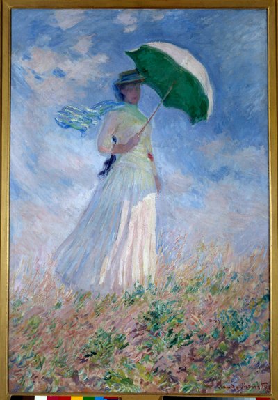 Woman With a Parasol Turned Toward the Right by Claude Monet