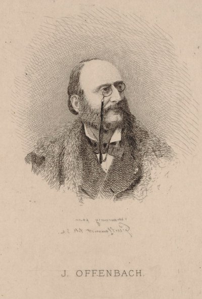 Portrait of Jacques Offenbach by Claude Nicolas Eugène Guillaumot