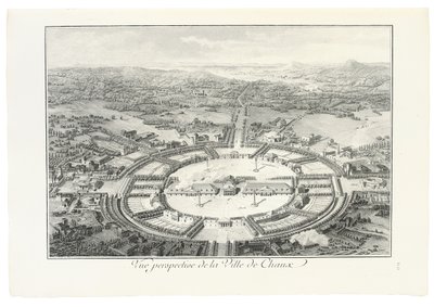 Perspective view of the city of Chaux, 1804 by Claude Nicolas Ledoux