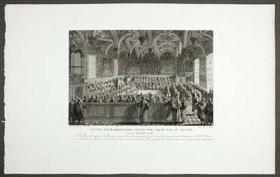Special Session Held by Louis XVI at the Palace, from the series Historical Paintings of the French Revolution by Claude Niquet