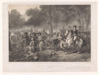 George Washington in the Battle of Monongahela by Claude Régnier
