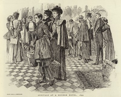 Arrivals at a Modern Hotel, 1895 by Claude Shepperson