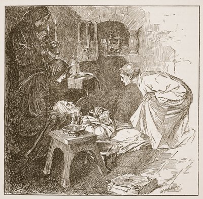 Death of Bede, illustration from 