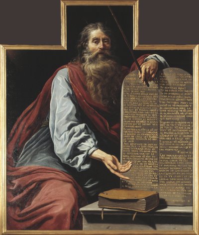 Moses with the Ten Commandments by Claude Vignon