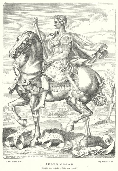 Julius Caesar, Roman soldier and politician by Claudius Popelin