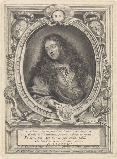 Portrait of the Painter Petrus Paulus Sevin of Tours by Claudius Vermeulen