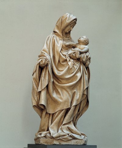 Virgin with Grape Statue attributed to Claus de Werve by Claus (after) Sluter
