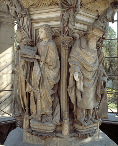 Jeremiah and Zachariah (base of the Well of Moses) (sculpture) by Claus Sluter