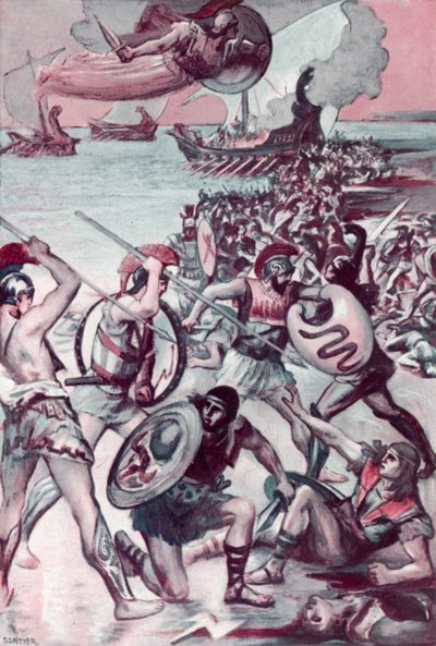 Illustration for the Iliad by Homer by Clement Goutier