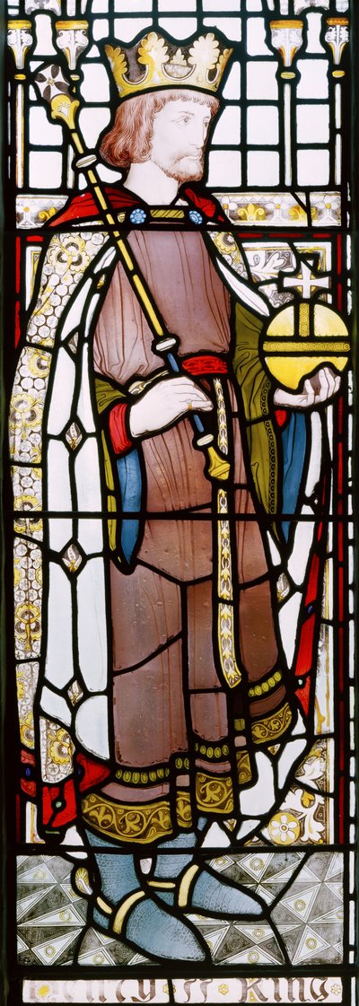 Henry II (detail from a window in the Great Hall) by Clement James Heaton