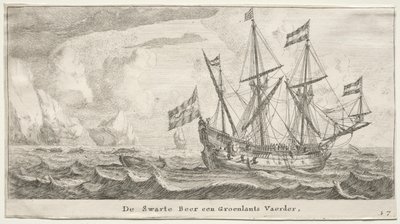 Various Ships and Views of Amsterdam, Part II: The Black Bear, a Greenland Whaler by Clement de Jonghe
