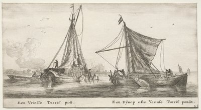 Various Ships and Views of Amsterdam, Part II: A Frisian Peat Barge. The Dÿnop, near the Veensche Peat Pond by Clement de Jonghe