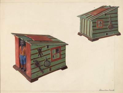 Bank: Toy Building with Figure by Clementine Fossek