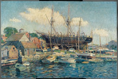A Whaleship on the Marine Railway at Fairhaven by Clifford Warren Ashley