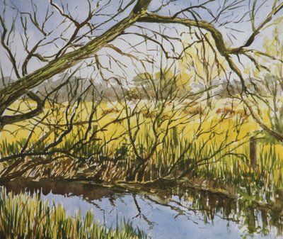 Water Meadows, Kintbury, Early May Afternoon by Clive Wilson