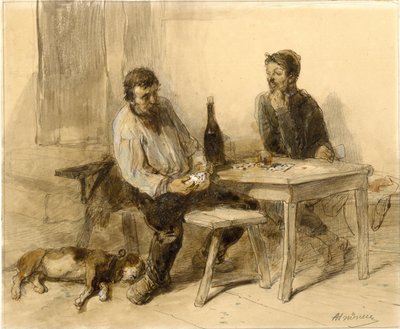 A Game of Cards by Clément Auguste Andrieux