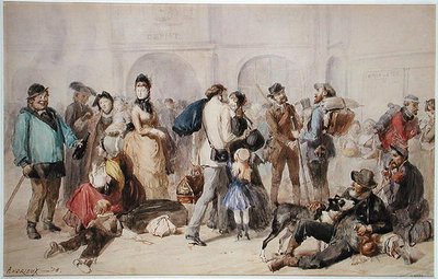 The Concourse at the Old Gare de Lyon by Clément Auguste Andrieux