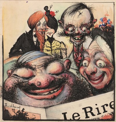 Cover design for the Le Rire magazine by Clément Rochel