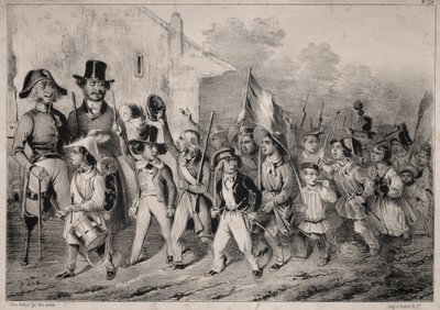 Current Events: Good! The Kids Want It Too! When We Talk About War!, 1840 by Clémente Pruche