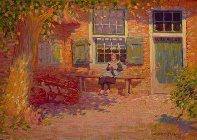 Girl in Front of a Farm in Het Gooi by Co Breman