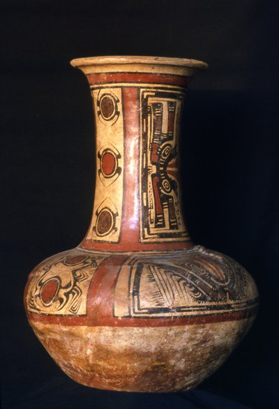 High Necked Jar, Early Cocle Phase, 700-800 AD by Cocle Culture