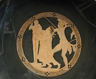 Ajax the Lesser drags Cassandra from the Palladium by Codrus Painter