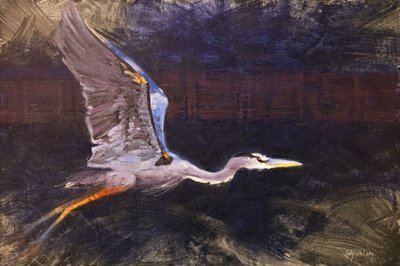 Blue Heron in Flight by Cody DeLong