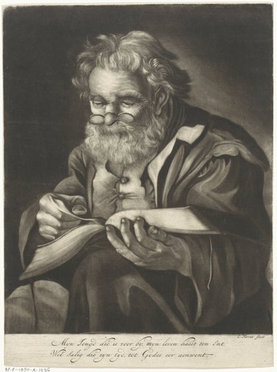 Old Man Reading by Coenraad Farret