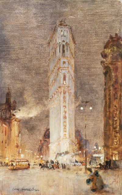 The Flat Iron Building, New York by Colin Campbell Cooper