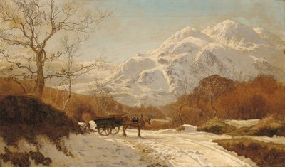 Gathering Wood in an Alpine Landscape by Colin Hunter