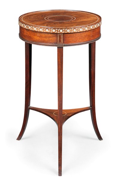 Victorian inlaid occasional table by Collinson and Lock
