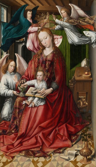 Virgin and Child Crowned by Angels, 1490-95 by Colyn de Coter