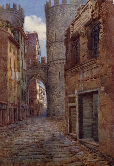 Porta Sovrano, with the House of Christopher Columbus, Genoa by Commendator Formilli