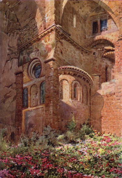 Sacro Speco with Roseto, Apse of the Lowermost Chapel, Subiaco by Commendator Formilli