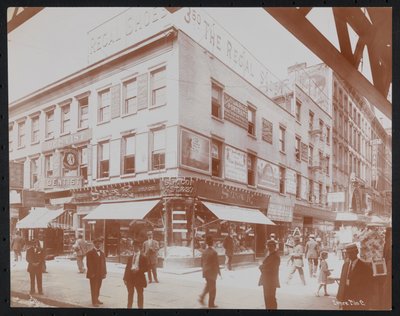 South-West Corner of 14th Street and 3rd Avenue Showing the Star Candies Store, a Dentist, the Regal Shoe Store and the Empire Film Co., c.1905 by Company Byron