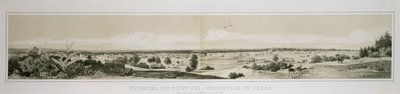 Panorama of the City of New Braunfels in Texas taken from the Southwest Side in Summer 1847 by Conrad Caspar (after) Rordorf