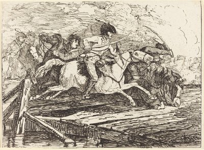 Cavalry Charging by Conrad Gessner