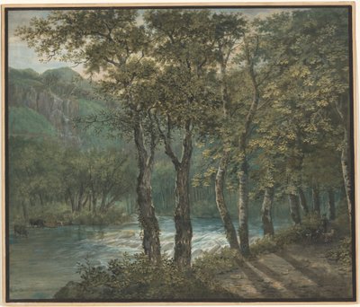 Sunlight Filtering through Trees along the River Sihl by Conrad Gessner