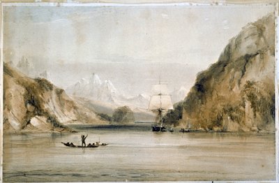 HMS Beagle in the Seaways of Tierra del Fuego by Conrad Martens