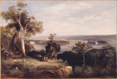 Wooded Landscape with a Distant View of Sydney by Conrad Martens