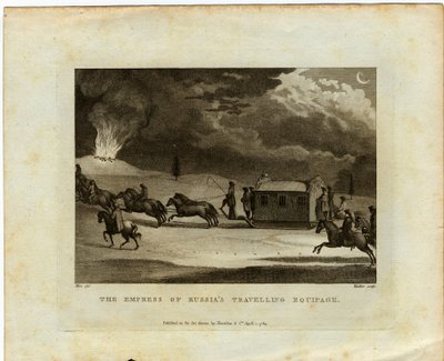 The Empress of Russia Travelling across the country by Conrad Martin Metz