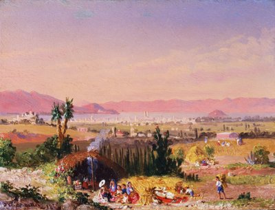 A View of Mexico City with an Encampment by Conrad Wise Chapman