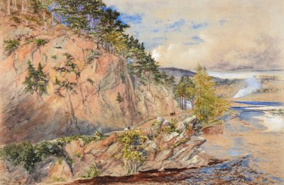 Rock of Craig Ellachie on the Spey by Constance Frederica Gordon Cumming