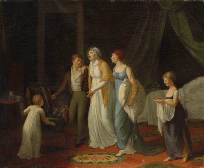 A convalescent mother cared for by her children by Constance Marie Charpentier