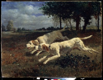 Running Dogs by Constant Emile Troyon