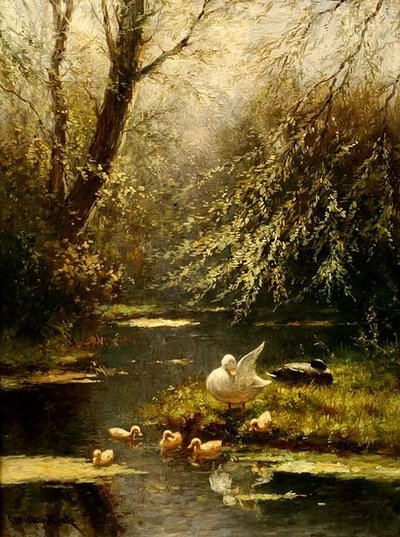 Ducks in a Landscape by Constant Artz