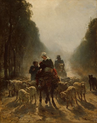 The Road to Market by Constant Emile Troyon